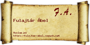 Fulajtár Ábel névjegykártya