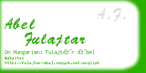 abel fulajtar business card